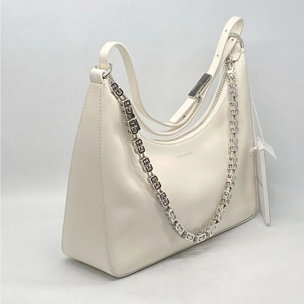 Givenchy Moon Cut-Out Calfskin Small Hobo Bag
